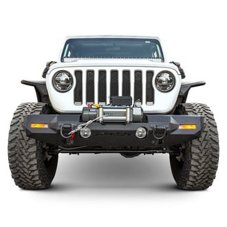 Aries® - TrailChaser™ Mid Width Textured Black Front Winch Modular Bumper Kit