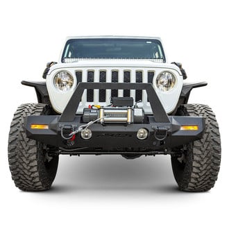 Aries® - TrailChaser™ Mid Width Front Winch Modular Bumper Kit with Angular Hoop