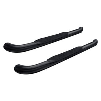 Aries® - 3" Cab Length Black Round Side Bars