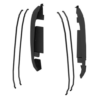 Aries® - Textured Black Door Hinge Covers for Front Tube Doors