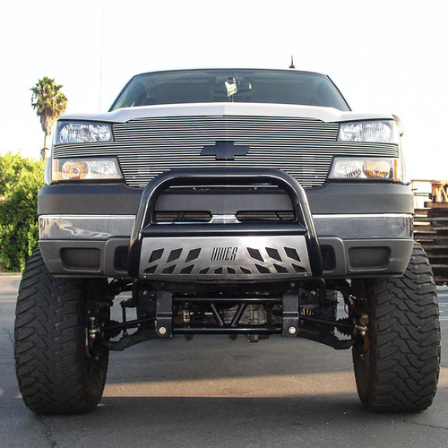 Aries B35-2005 3" Black Bull Bar With Stainless Skid Plate For Toyota 4Runner - No Drill Installation - View #4