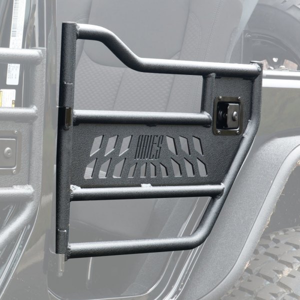 Aries® - Textured Black Aluminum Rear Tubular Doors