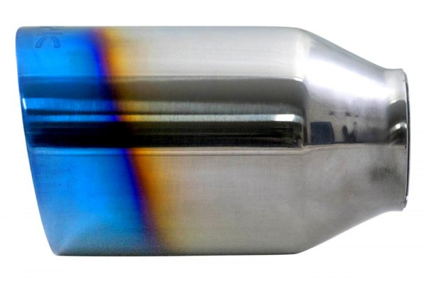 ARK Performance® - 304 SS Resonated Dual Layer Round Angle Cut Polished Exhaust Tip