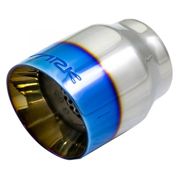 ARK Performance® - 304 SS Resonated Dual Layer Round Angle Cut Burnt Exhaust Tip