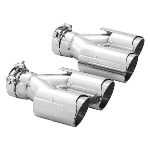 ARK Performance® - Driver Side Stainless Steel Slip-On Round Dual Polished Exhaust Tip