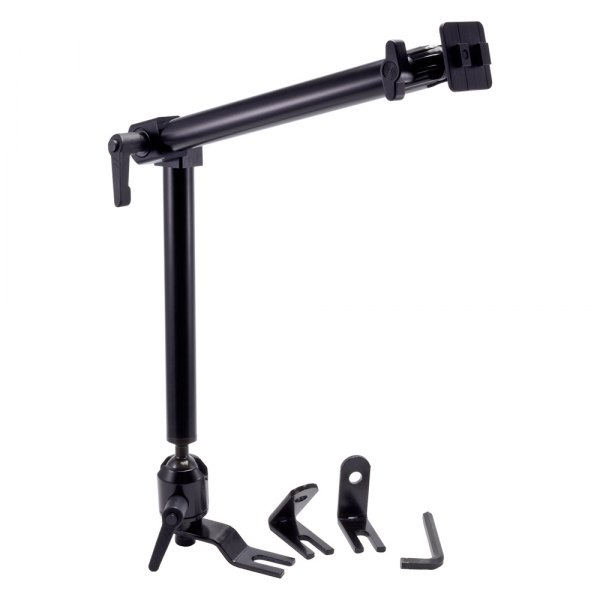 Arkon® - Heavy-Duty Dual-T Compatible Seat Rail or Floor Mounting Pedestal with 22" Adjustable Arm