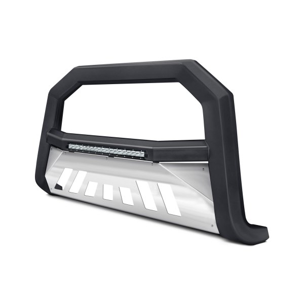 Armordillo® - AR Series Black LED Bull Bar with Brushed Skid Plate