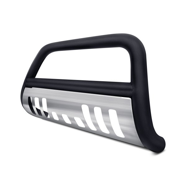 Armordillo® - 3" Black Bull Bar with Brushed Skid Plate
