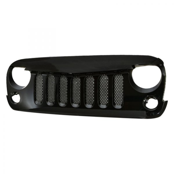 Armordillo® - 1-Pc Angry Bird Style Gloss Black Vertical Billet Main Grille