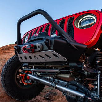 Artec Industries® - Bantam Stubby Raw Front Winch HD Bumper with Stinger