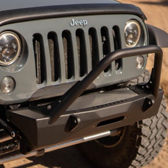 Artec Industries® - Sentinel Stubby Black Powder Coated Front Winch HD Bumper with Stinger