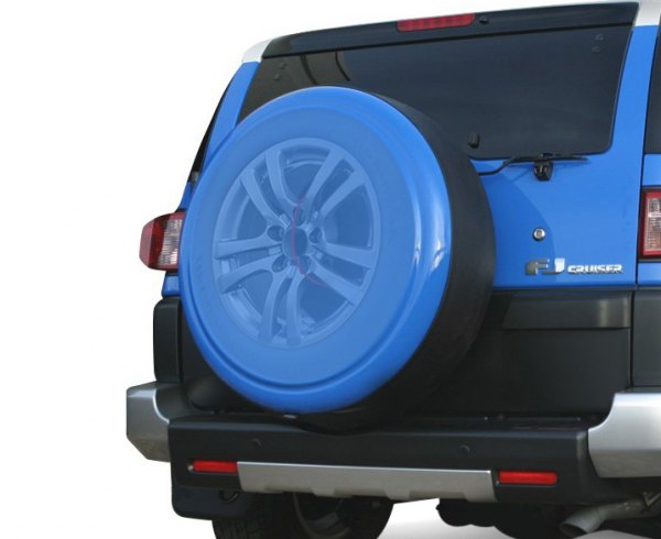 Blue Translucent Spare Tire Cover