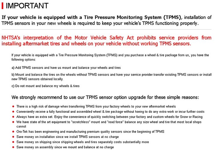 New TPMS Sensors  The Best Choice With Your New Wheels & Tires