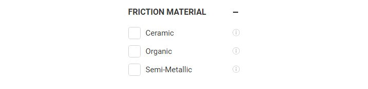 Replacement Pads Friction Materials Choices