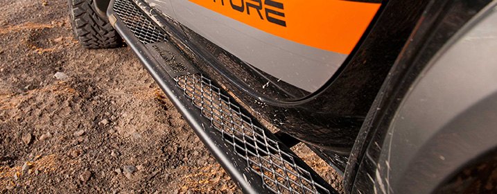 Set Of Running Boards With Textured Grip Pads