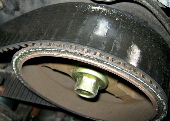 Drive shop belt cracked