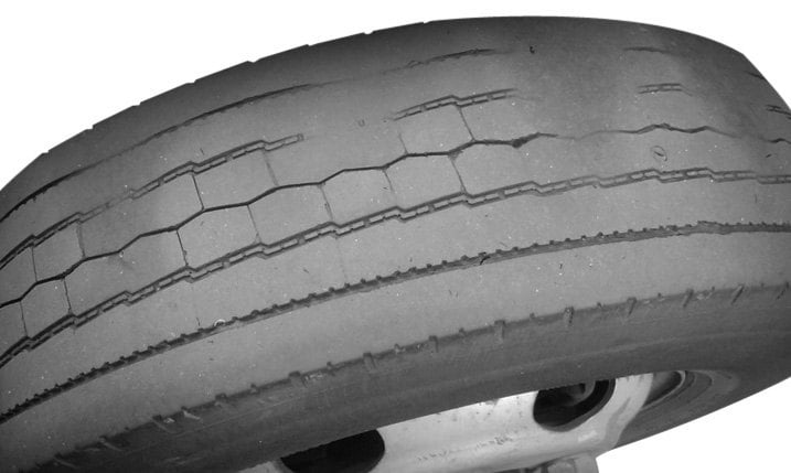 Example Of Cupping Worn-Out Tire