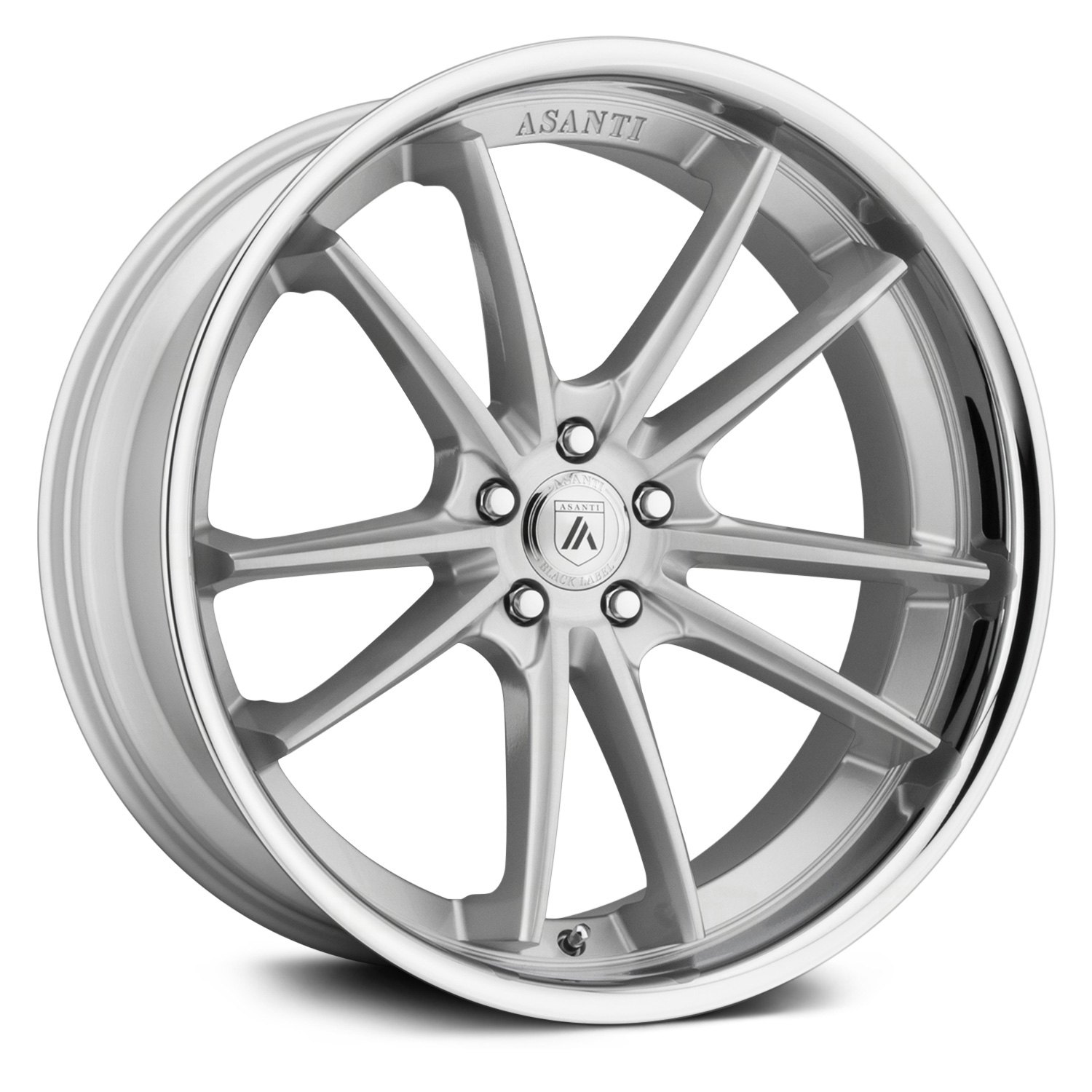 Asanti® Abl 23 Sigma Wheels Brushed Silver With Chrome Lip Rims