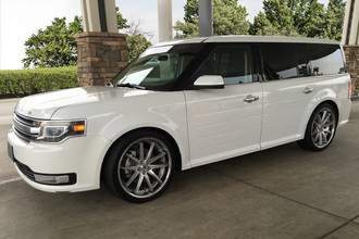ABL-5 Silver with Machined Face and SS Lip on Ford Flex
