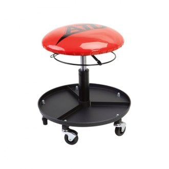 ATD® - 300 lb 16" to 21" Hydraulic Round Creeper Seat with Adjustable Height and Tool Tray