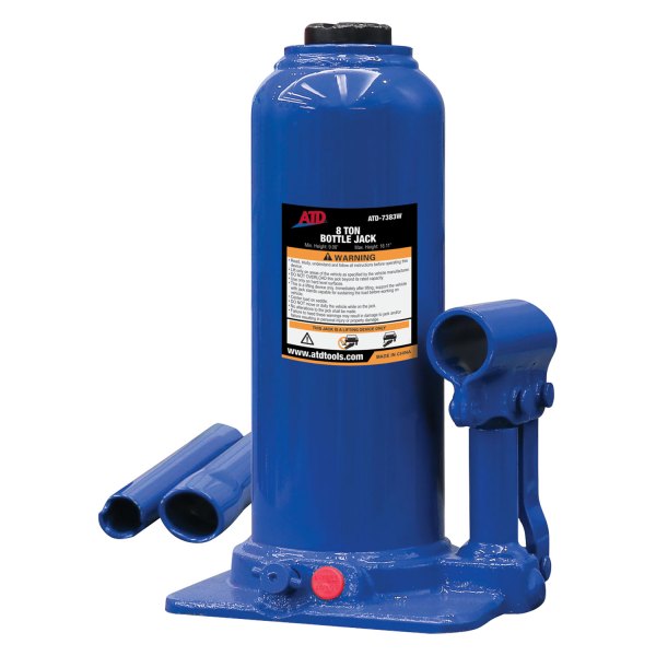 ATD® - 8 t 9.06" to 18.11" Heavy-Duty Side Pump Hydraulic Bottle Jack
