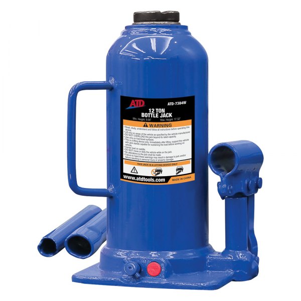 ATD® - 12 t 9.06" to 17.32" Heavy-Duty Side Pump Hydraulic Bottle Jack