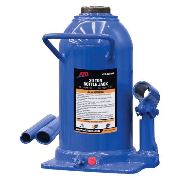 ATD® - 20 t 9.53" to 17.80" Heavy-Duty Side Pump Hydraulic Bottle Jack