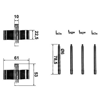 ATE® - Rear Brake Hardware Kit