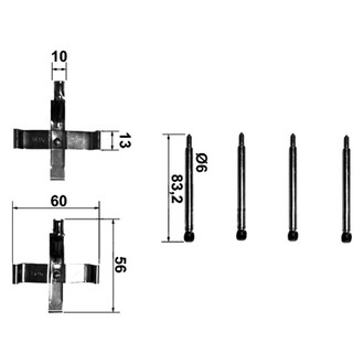 ATE® - Rear Brake Hardware Kit