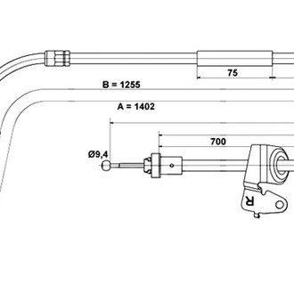 ATE® - Passenger Side Parking Brake Cable