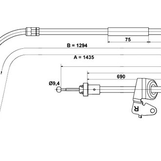 ATE® - Passenger Side Parking Brake Cable
