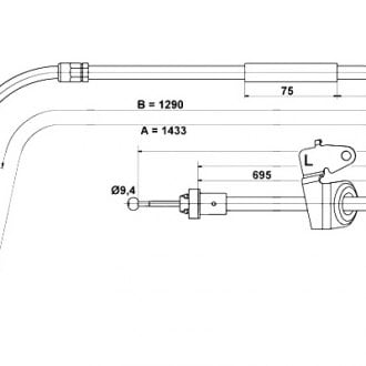 ACDelco 18P97005 Professional Rear Driver Side Brake Cable