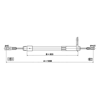 ATE® - Rear Driver Side Parking Brake Cable