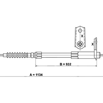 ATE® - Driver Side Parking Brake Cable