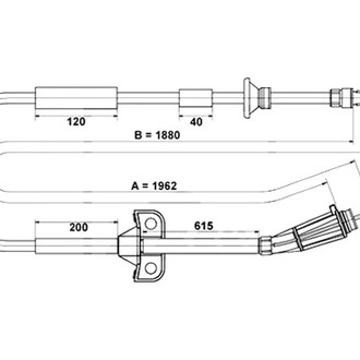ATE® - Rear Parking Brake Cable