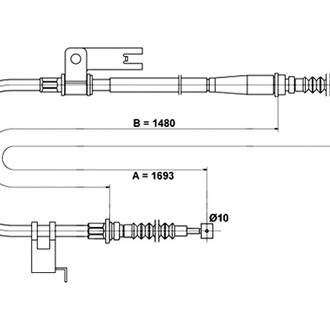ATE® - Rear Parking Brake Cable