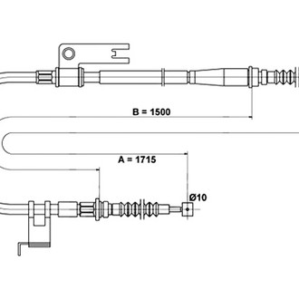 ATE® - Rear Passenger Side Parking Brake Cable