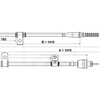 ATE® - Driver Side Parking Brake Cable
