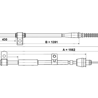 ATE® - Passenger Side Parking Brake Cable