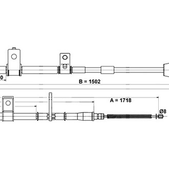 ATE® - Driver Side Parking Brake Cable