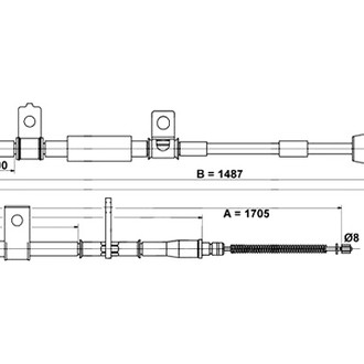 ATE® - Passenger Side Parking Brake Cable