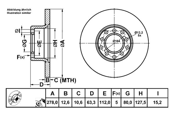 ATE® - 1-Piece Front Brake Rotor