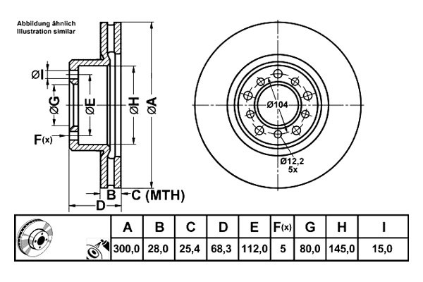 ATE® - 1-Piece Front Brake Rotor