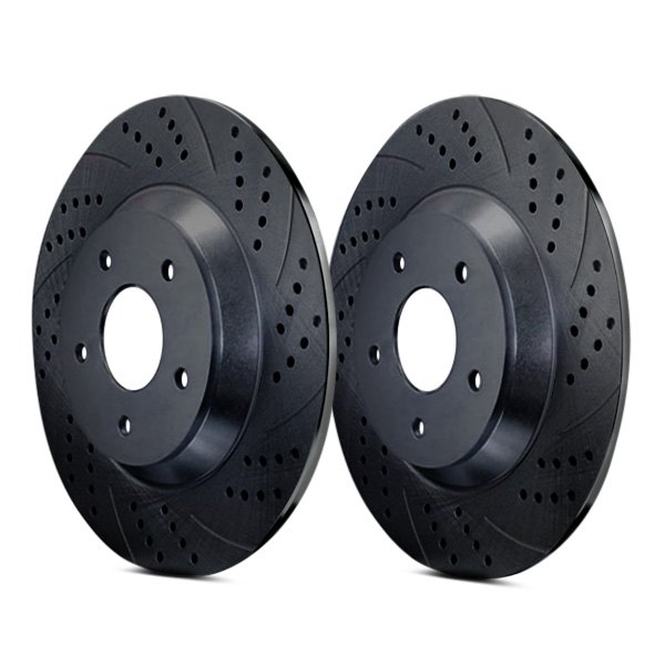  ATL Autosports® - Double Drilled and Slotted Rear Brake Rotors - Before Use