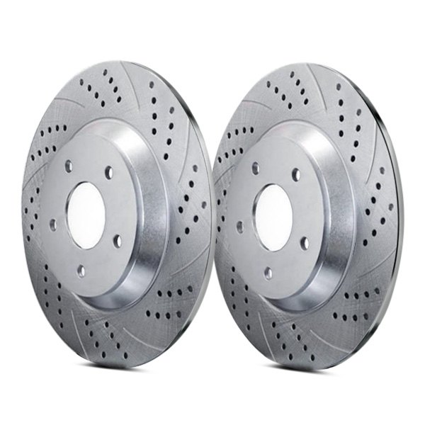  ATL Autosports® - Double Drilled and Slotted Front Brake Rotors - Before Use
