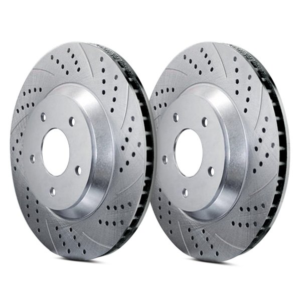 ATL Autosports® - Double Drilled and Slotted Rear Brake Rotors