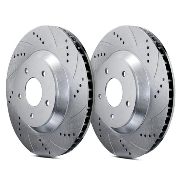 ATL Autosports® - Drilled and Slotted Front Brake Rotors