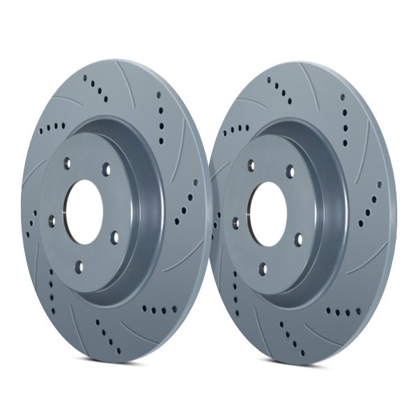  ATL Autosports® - Street Series Drilled and Slotted Rear Brake Rotors - Before Use
