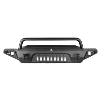 Attica 4x4® - Terra Series Full Width Black Powder Coated Front Winch Modular Bumper with Hoop