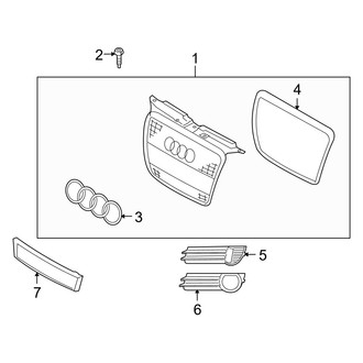 Audi OE - Front Bumper & Grille - Grille & Components (W/O S Line Package)